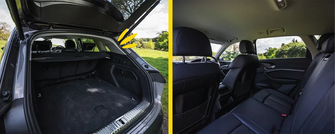 Audi e-tron Sport 50 Quattro back seats and boot