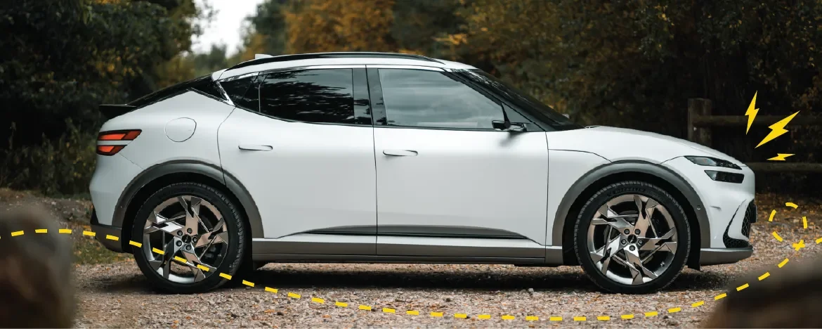 Genesis GV60 with yellow accents
