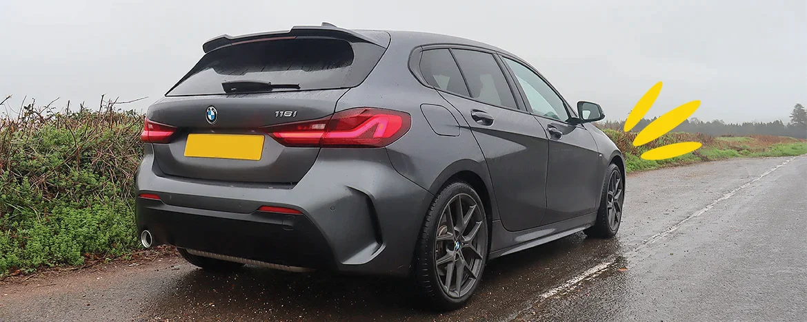 BMW 1 Series from behind