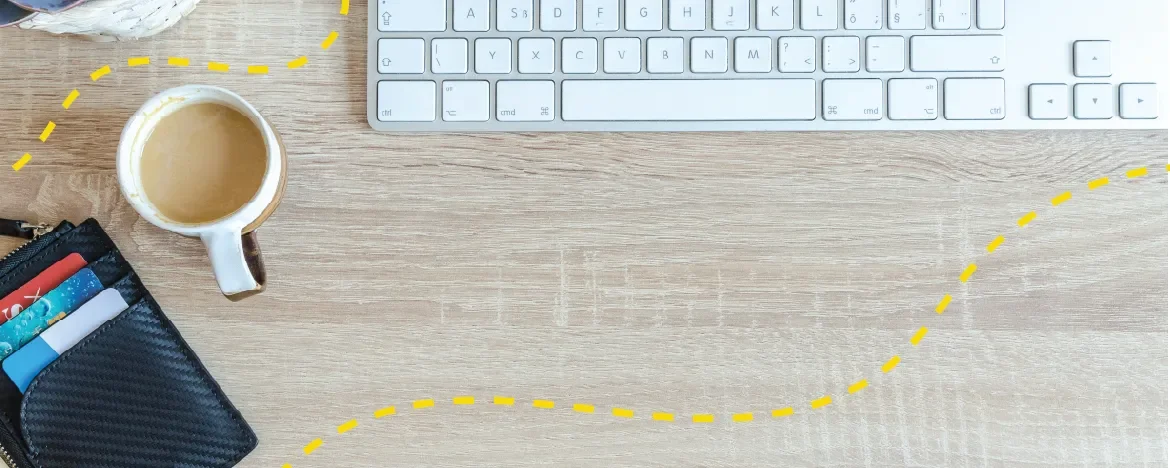 Keyboard on desk