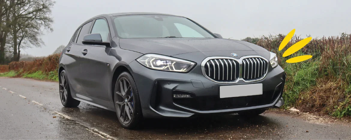 BMW 1 Series parked up