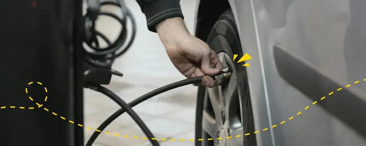 Pumping up tyres