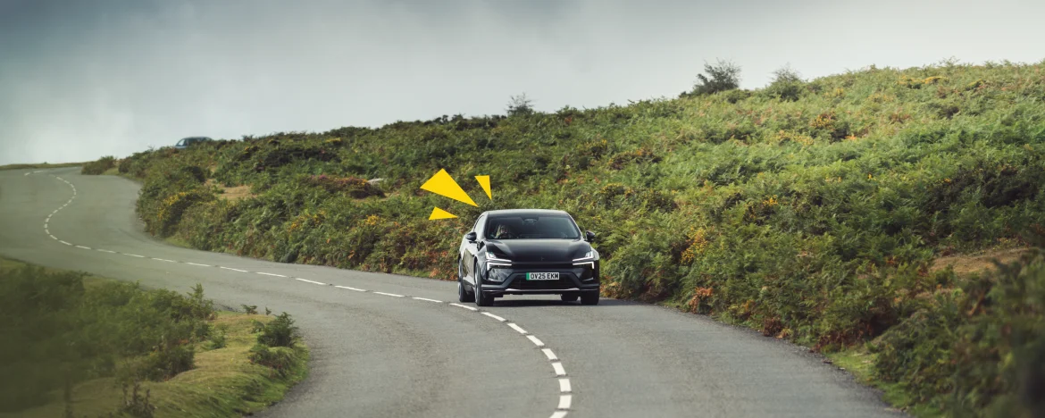 Polestar 4 driving