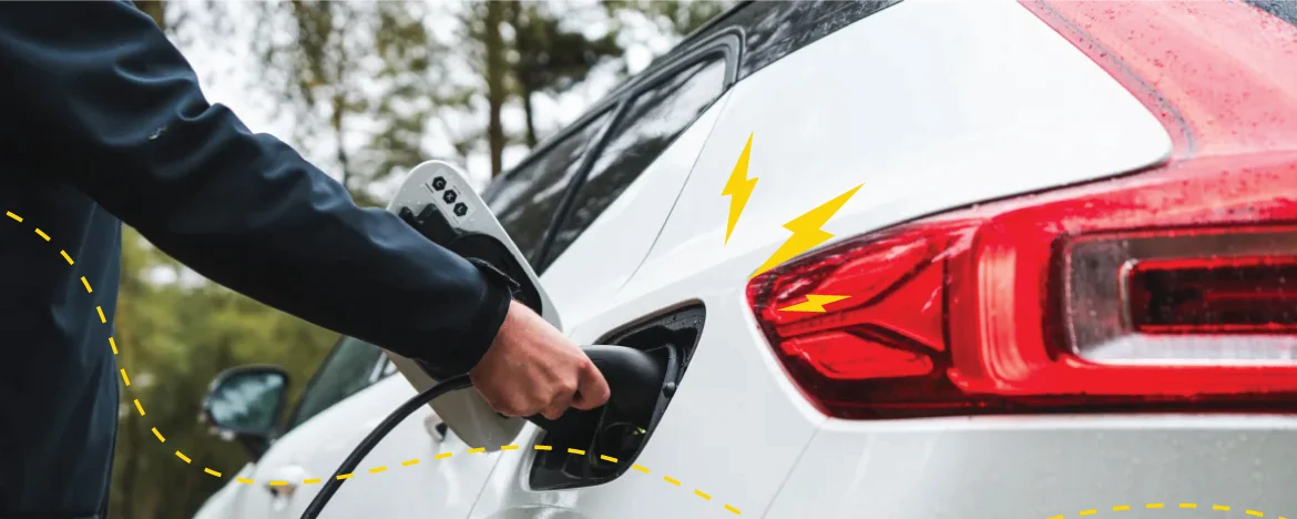 White Volvo XC40 charging