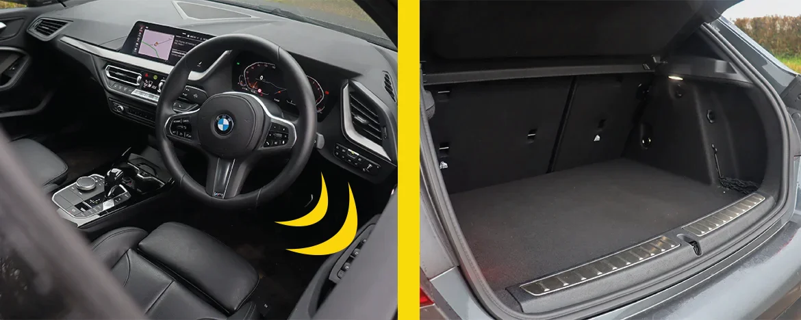 BMW 1 Series interior and boot