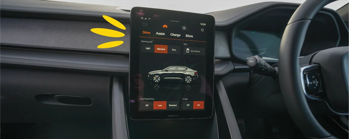 Polestar 2 infotainment screen
