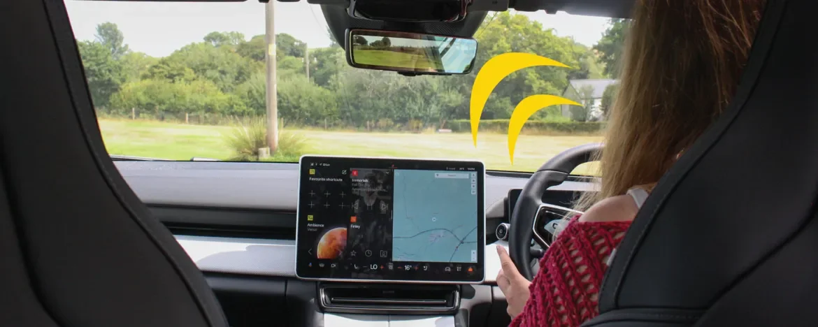 Woman driving a Polestar 4