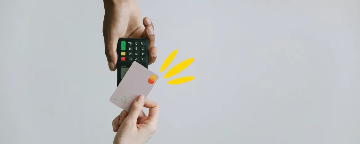 Person using credit card