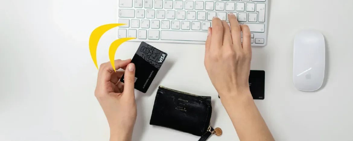 Credit card and keyboard