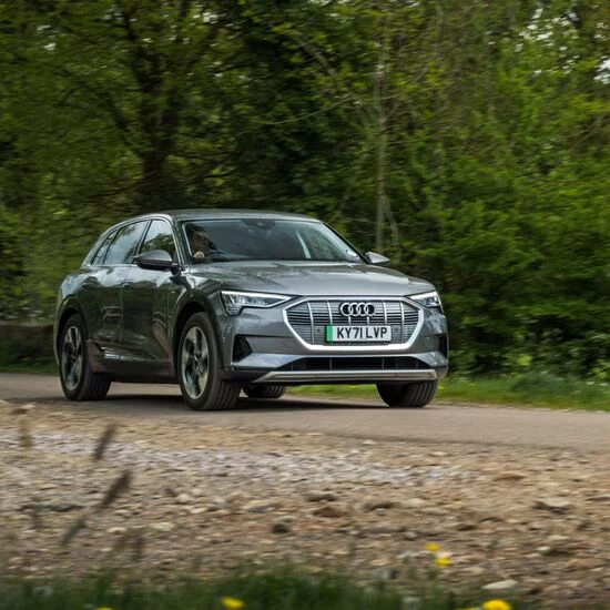 Audi E-tron driving