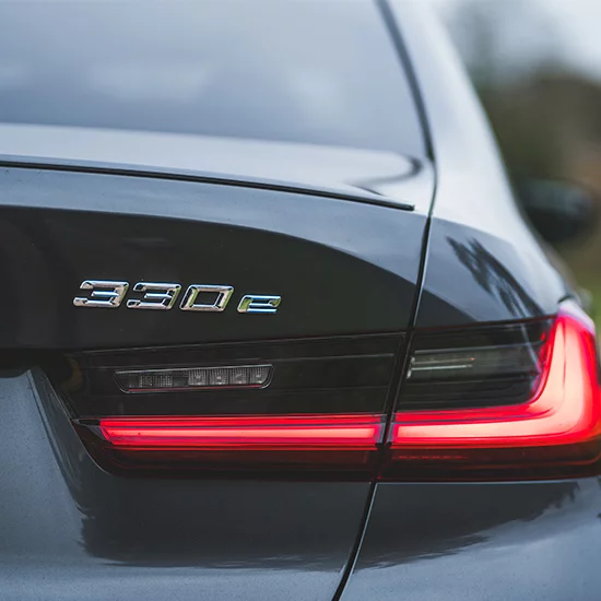 BMW 330e headlight