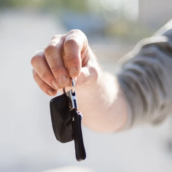 Man holding keys