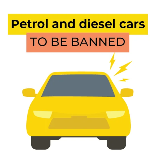 Petrol and diesel cars to be banned