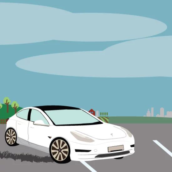 Badly driven car